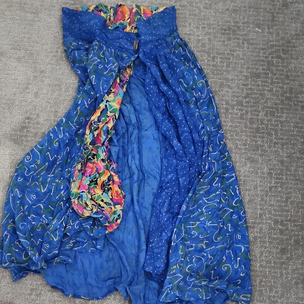 Blue Patterned Women's Skirt